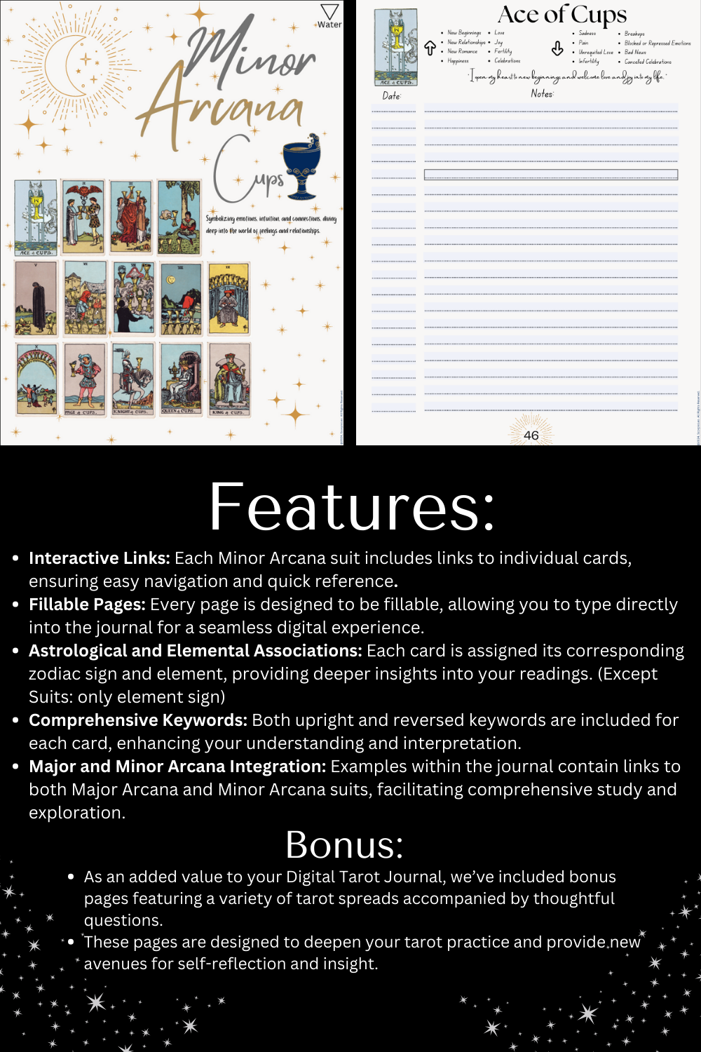 Digital Tarot Journal - Unlock Your Intuition